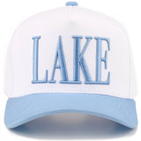 C.C LAKE Letter Embroidered Two Tone Trucker Hat