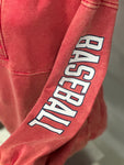 Red acid wash Mad dogs 3 button pullover