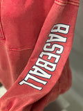 Red acid wash Mad dogs 3 button pullover