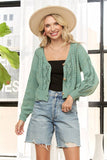 OPEN FRONT CARDIGAN WITH A V-NECK- LESW4111