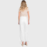 P770VXF-WHT DISTRESSED HIGH RISE RIGID CROPPED FLARE JEANS