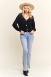 OPEN FRONT CARDIGAN WITH A V-NECK- LESW4111