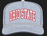 Ohio State Letter Up Varsity Denim Baseball Hat
