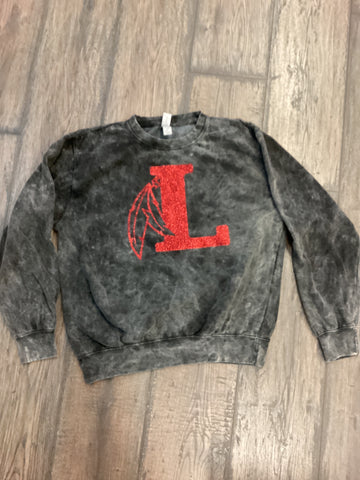 Sparkly London L Acid Wash Crewneck