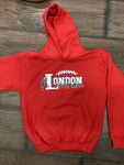 Red London Football hoodie