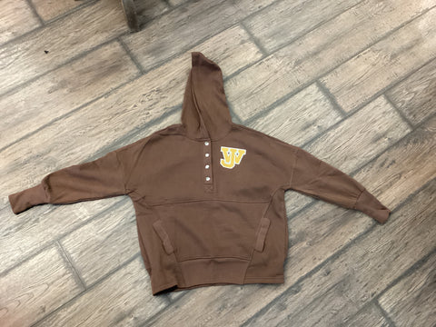 WJ 4 Button Brown pullover