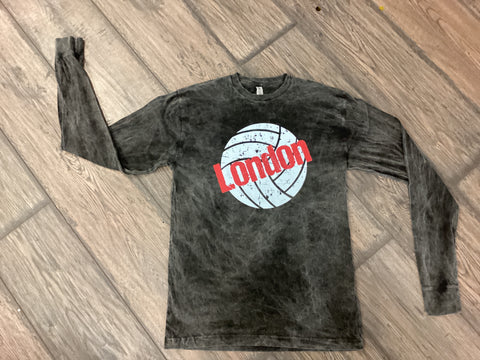 London Volleyball Long Sleeve Acid Wash Tee