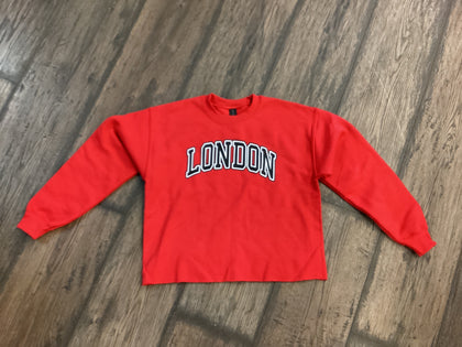 Youth LONDON Red Raiders Cropped Crewneck