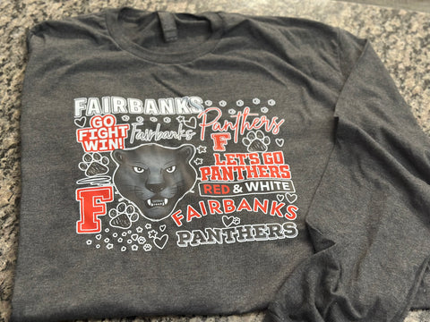 Panthers Spirt Long Sleeve Tee (Toddler-Adult)