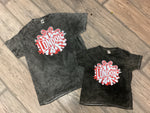 London Pom Pom Bow Acid Wash Tee