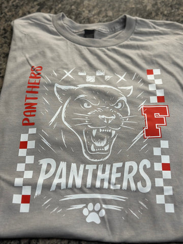 Panthers F checkered Tee