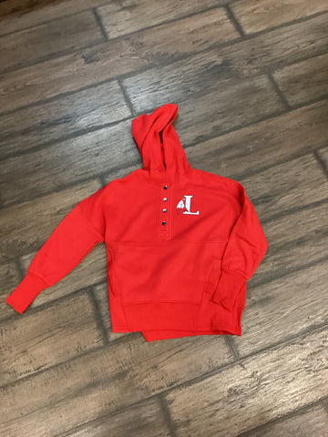 London 4 Button Red pullover