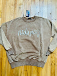 Acid Wash Midwest Crewneck