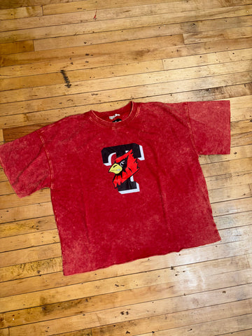 Acid Wash Red Cardinal T tee