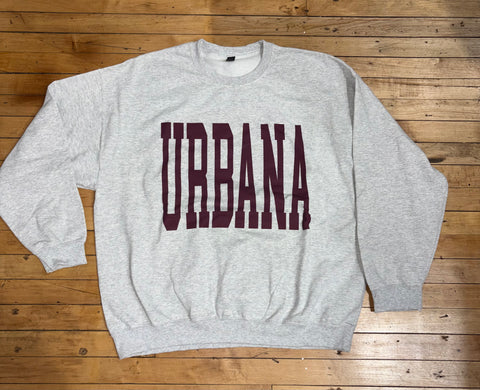 Block Maroon URBANA Crewneck