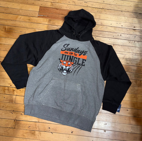 2 Tone Sundays For the Jungle Distressed Seams Hoodie