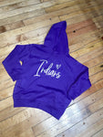 Youth Indians Script Purple Hoodie