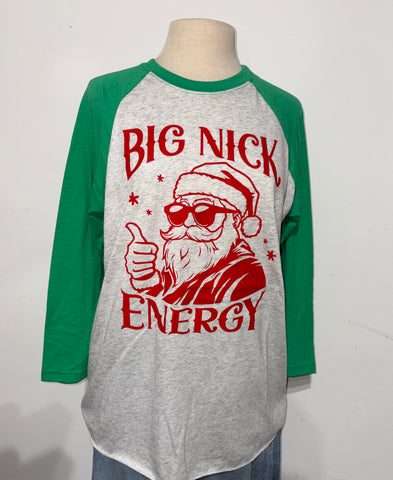 Big Nick Energy Baseball Tee