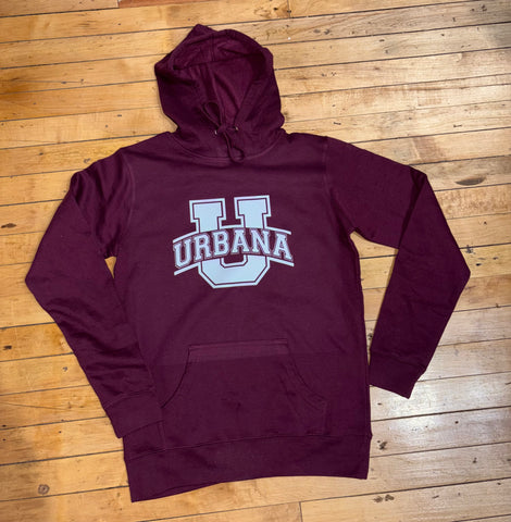 Youth Block U Urbana Maroon Hoodie