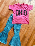 Youth Ohio Block Pink Tee