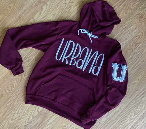 Urbana Puff Letter Hoodie