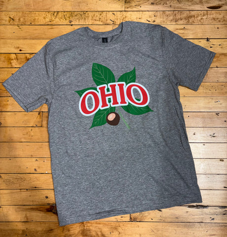 Buck Leaf OHIO Grey Tee