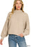 Brushed melange hacci sweater