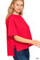 Double knit side slits hi low short sleeve top