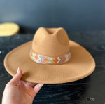 Colorful Boho Band Fedora Hat