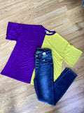 Game day multi color knit top