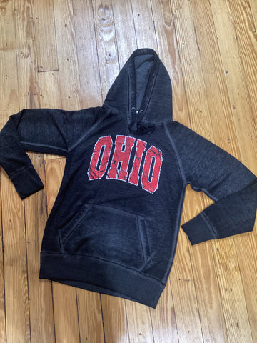 Vintage Distressed Block Ohio Hoodie