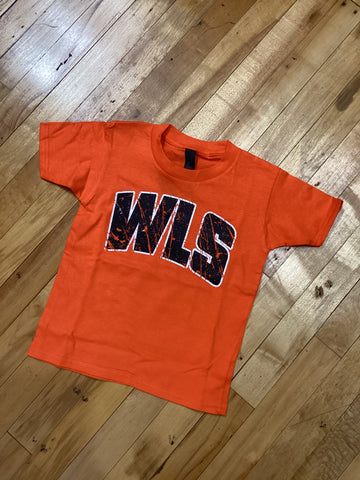 Orange Distressed WLS Tee