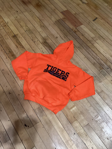 Youth Distressed Tigers Paw Hoodie