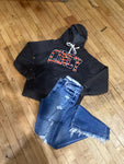 Acid Wash Fleece Tiger Stripped Cincy Hoodie