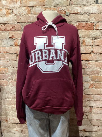 Urbana U Maroon Hoodie