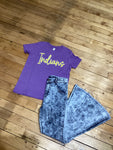 Youth Light Purple Indians Script Tee