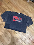 Acid Wash Distressed triad Crewneck