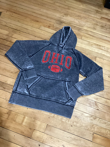 Vintage Block OHIO Football Hoodie