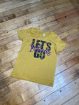 Youth Lets Go Indians Gold Tee