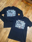 Graham falcons 3 lines Black Tee