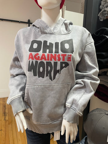 Ohio Against the World Acid Wash Hoodie