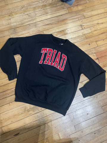 Block Triad Distressed Crewneck