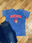 Northwestern Indian Acid Wash Tee