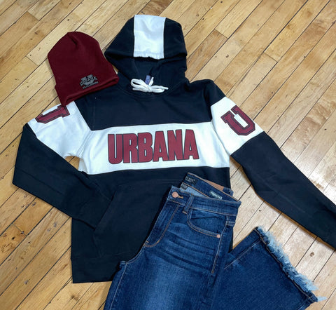 Black and White Two-tone Urbana Hoodie