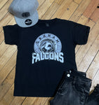 Youth Distressed Graham Falcons Circle Tee