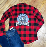 Distressed Graham Falcons Flannel