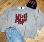 Maroon Urbana State Gray Crewneck