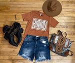 Howdy Burnt Orange Tee