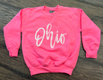 Pink Ohio Signature Crewneck