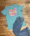 Floral Block State Tee